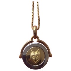 Bulgari and Balthus 18 Carat Gold Swivel Pendant