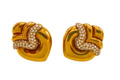 Bulgari Gold and Diamond Earrings