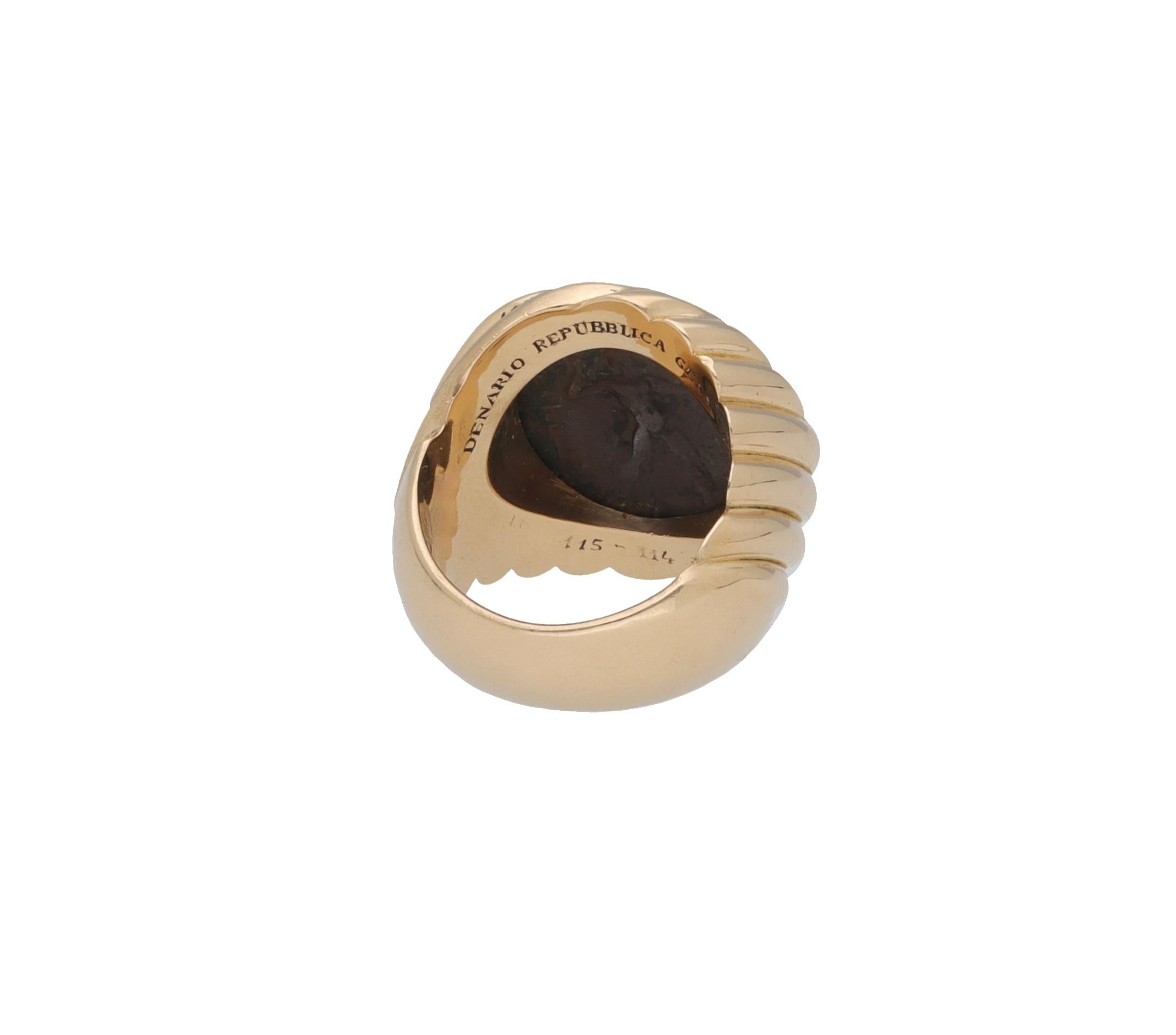 Bulgari Anello Moneta Oro Giallo 18 kt. in vendita 4