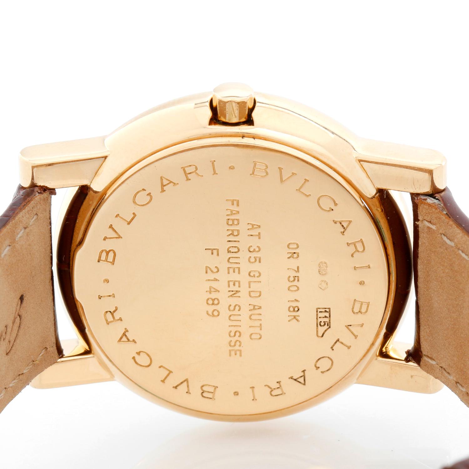 Women's Bulgari Anfiteatro Automatic 18 Karat Yellow Gold Watch AT35GLD