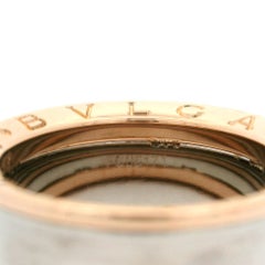 Bulgari Anish Kapoor 18k Rose Gold w/ Stainless Steel B.Zero1 Concave Band Ring
