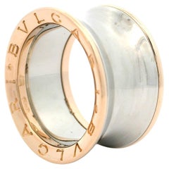 Bulgari Anish Kapoor 18k Rose Gold w/ Stainless Steel B.Zero1 Concave Band Ring