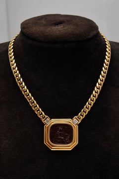 Bulgari Apollon Cornelian Intaglio Necklace