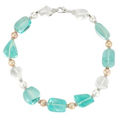 Collar Bulgari Aguamarina, Cristal de Roca y Perlas