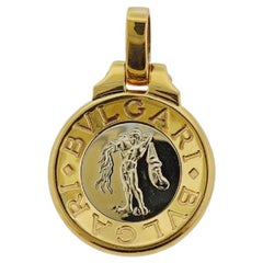 Vintage Bulgari Aquarius Zodiac Gold Pendant