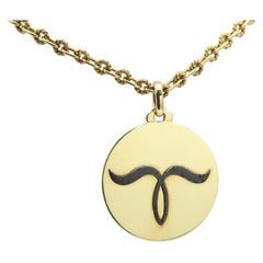 Bulgari Aries Ram Head Motif 18k Gold Necklace Zodiac Pendant