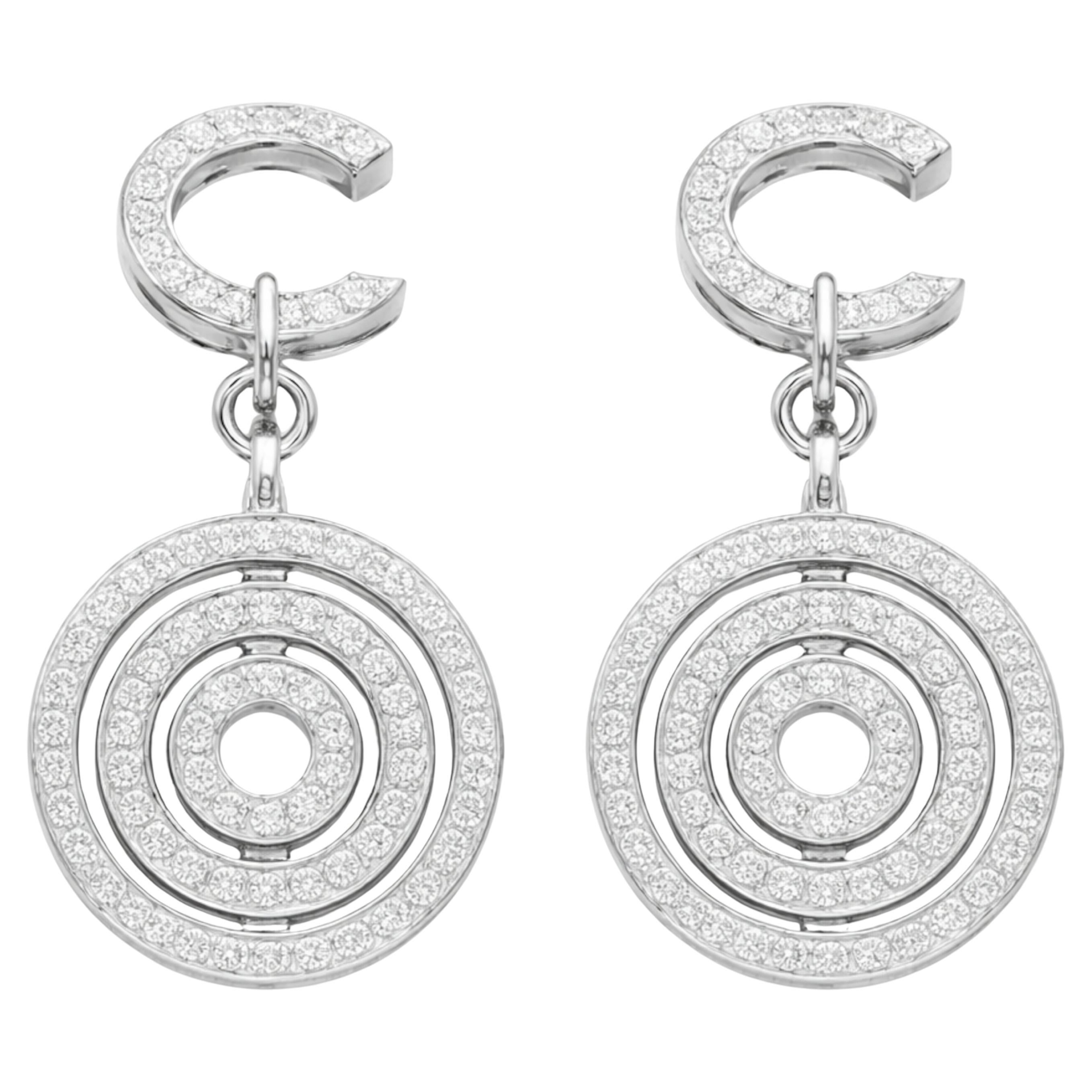 Bulgari Astrale 18K Gold Diamant-Ohrringe - 2,20 Karat im Angebot