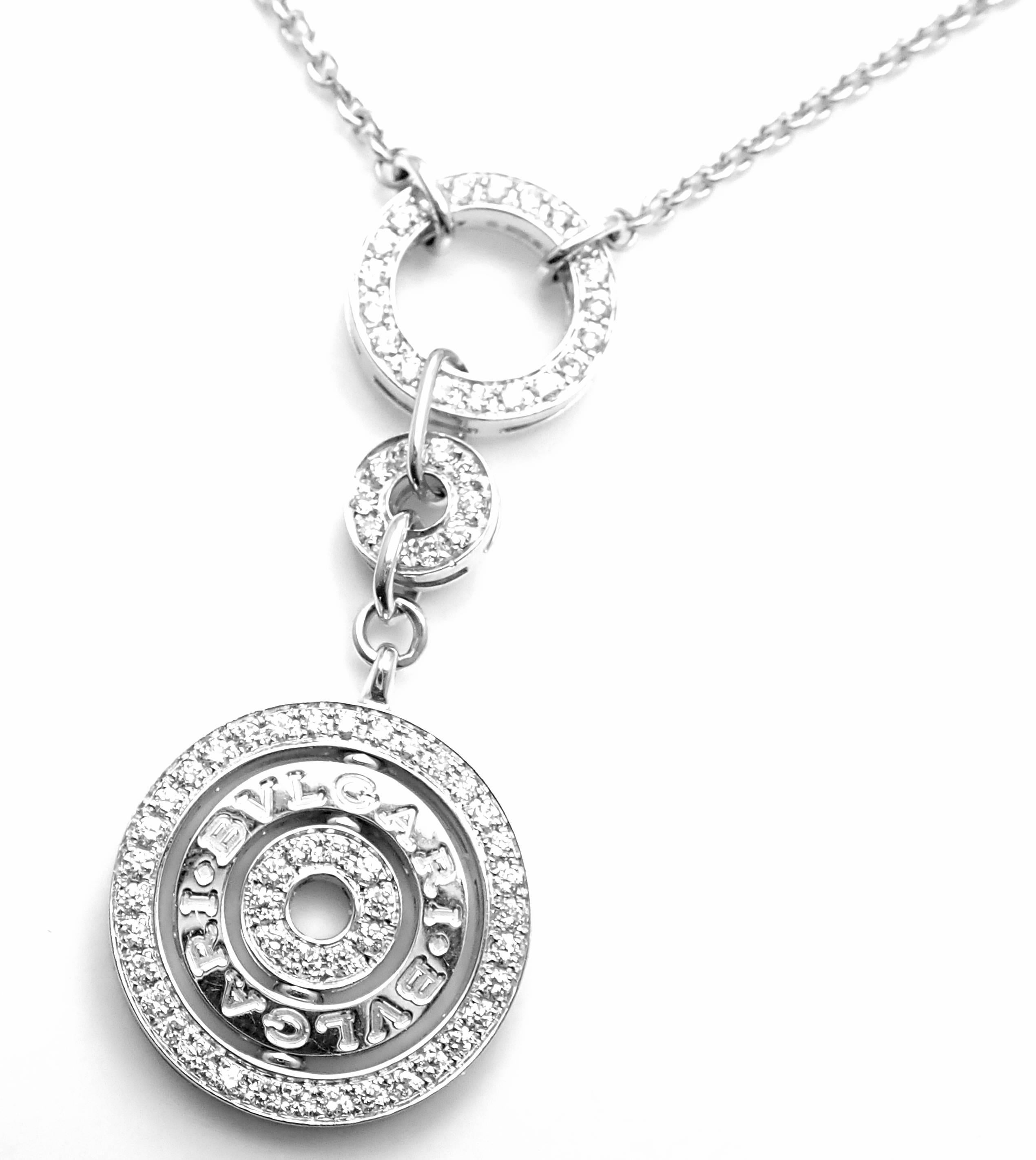 Bulgari Astrale Cerchi Weißgold-Gliederkette mit Diamantanhänger 1