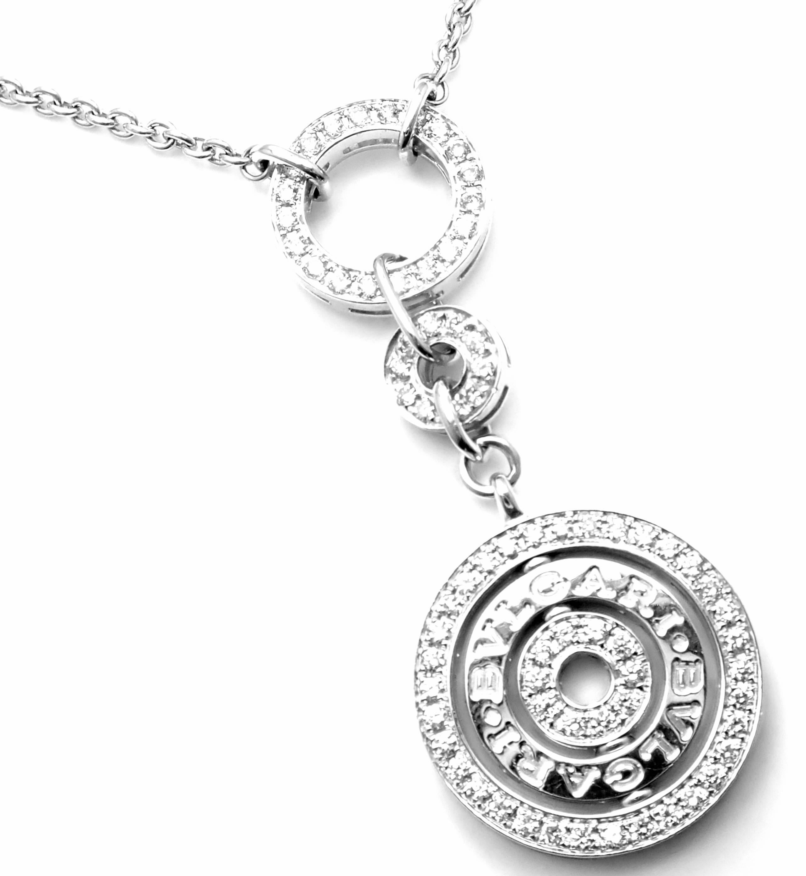 Bulgari Astrale Cerchi Weißgold-Gliederkette mit Diamantanhänger 2