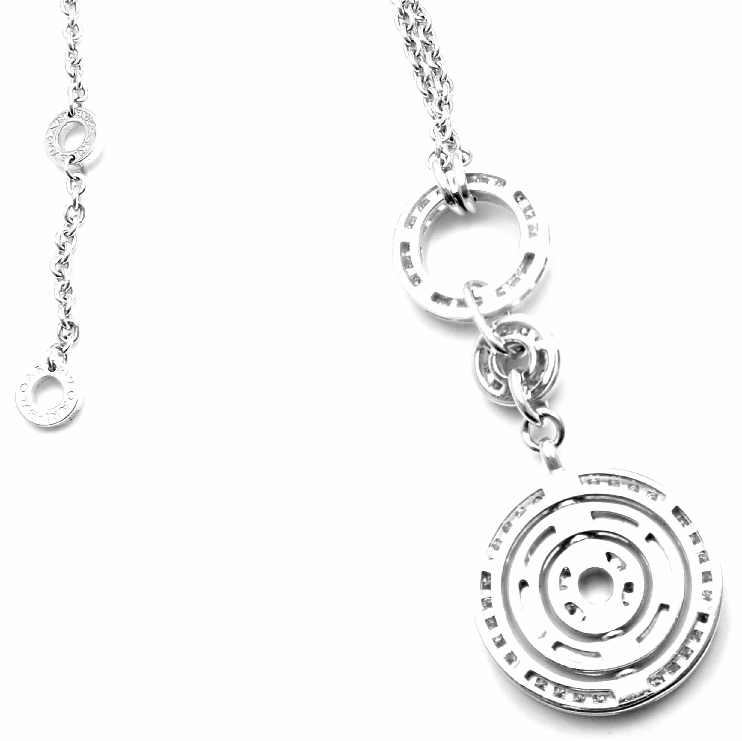 Bulgari Astrale Cerchi Weißgold-Gliederkette mit Diamantanhänger 3