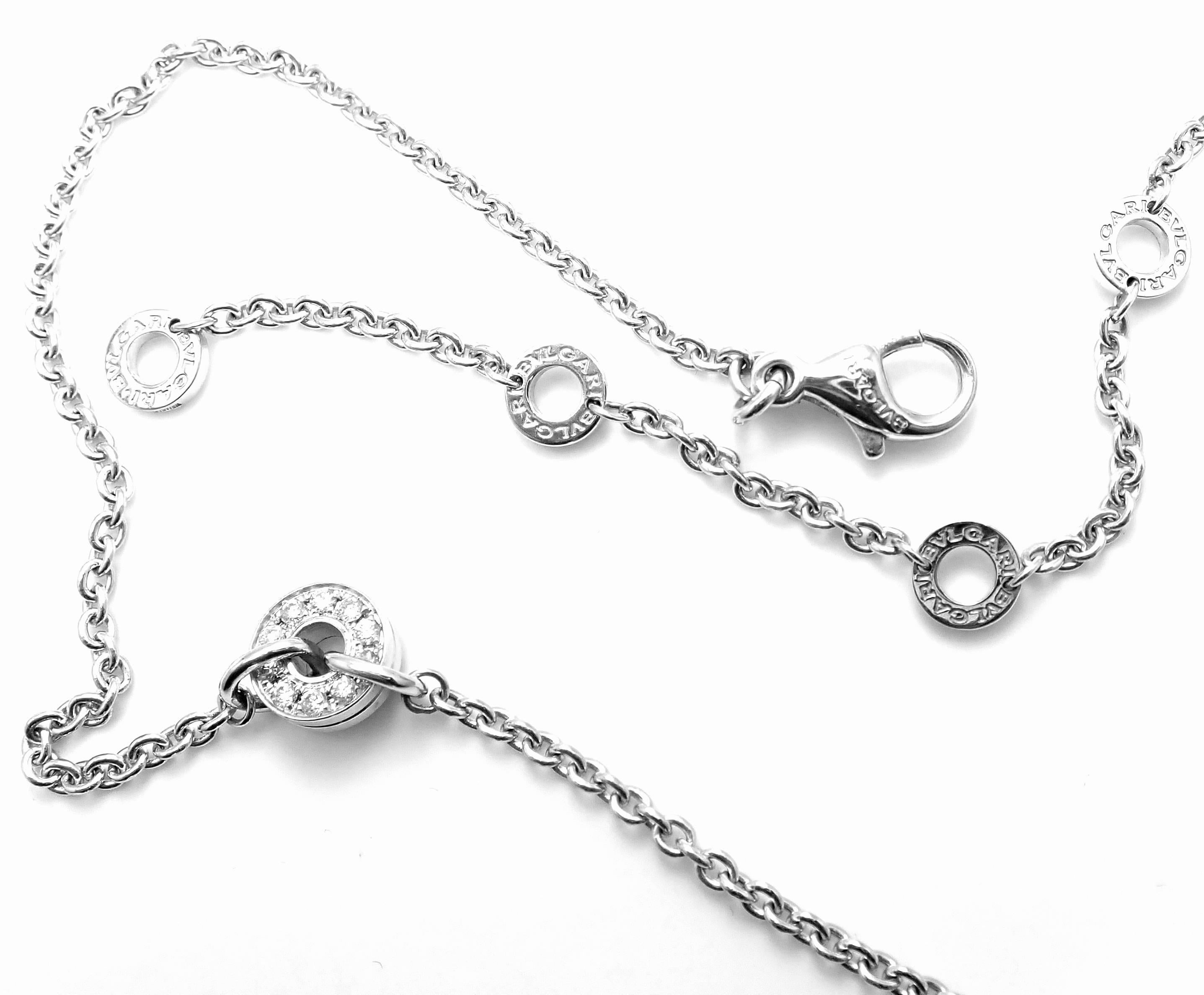 Bulgari Astrale Cerchi Weißgold-Gliederkette mit Diamantanhänger 4
