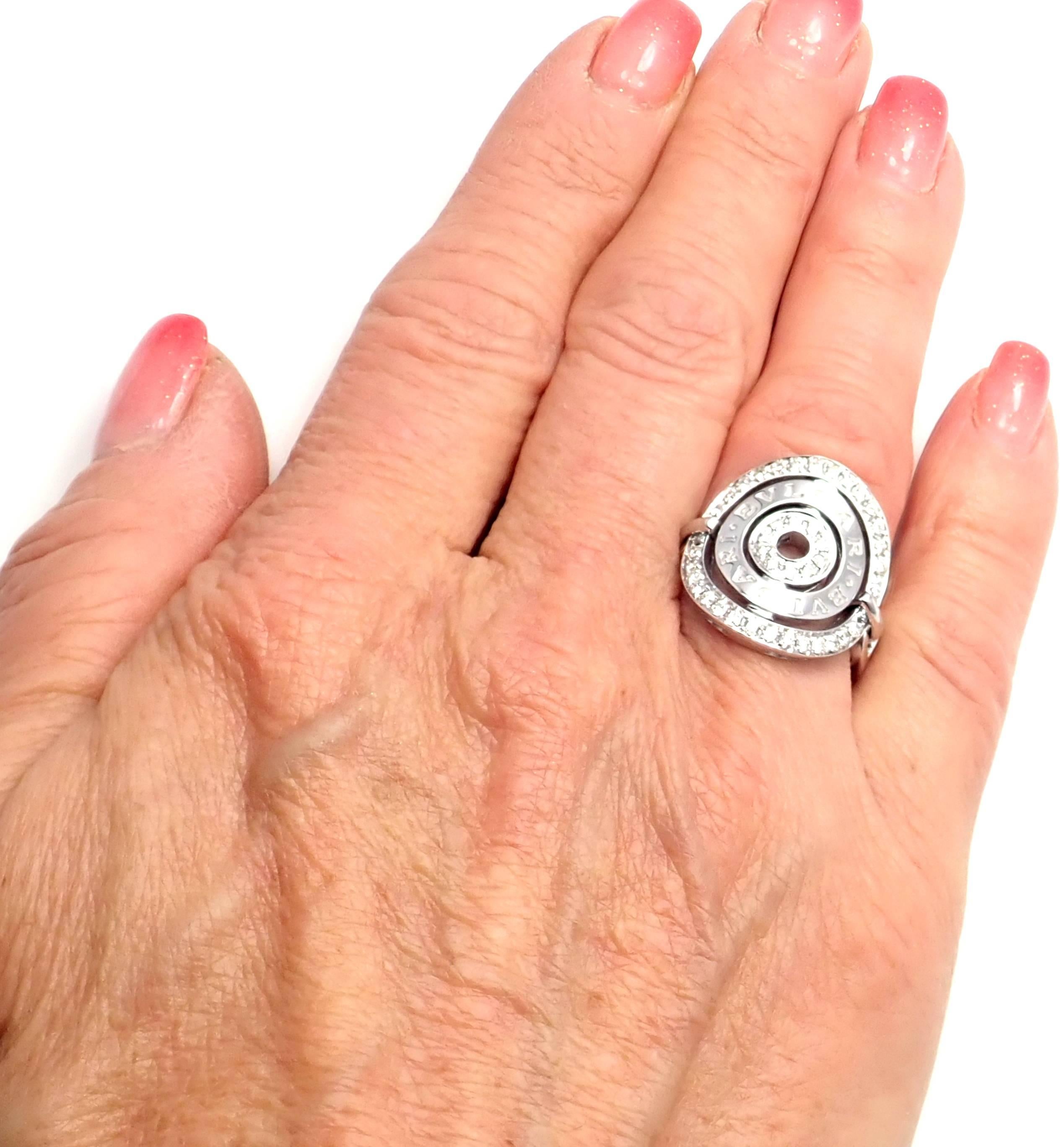 Women's or Men's Bulgari Astrale Cerchi Diamond White Gold Ring