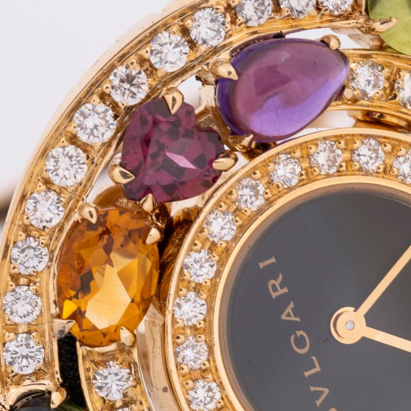 Bulgari Astrale Cerchi Yellow Gold Multi Gem-Set AE36G For Sale 3