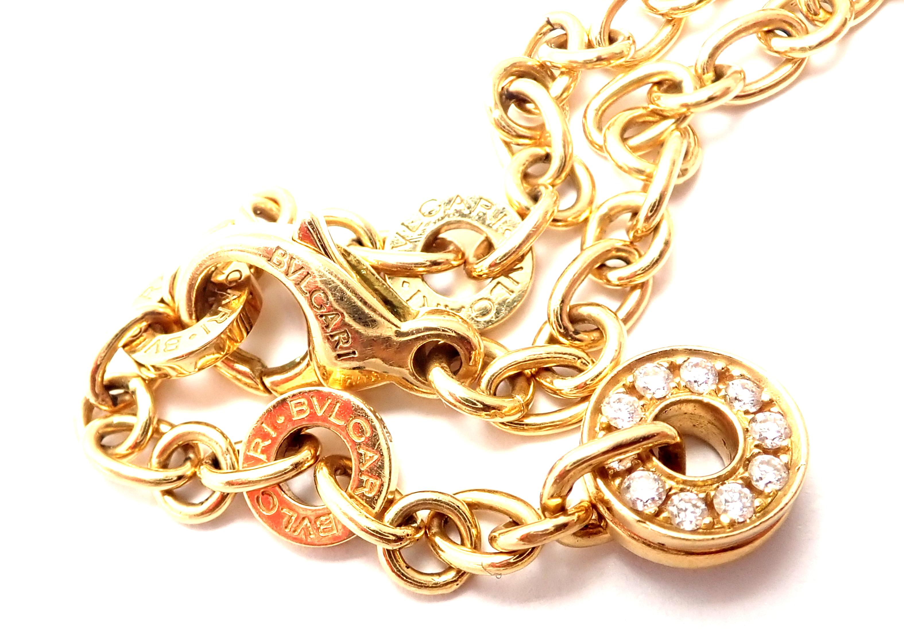 Bulgari Astrale Diamond Color Stone Yellow Gold Large Pendant Necklace In Excellent Condition In Southampton, PA