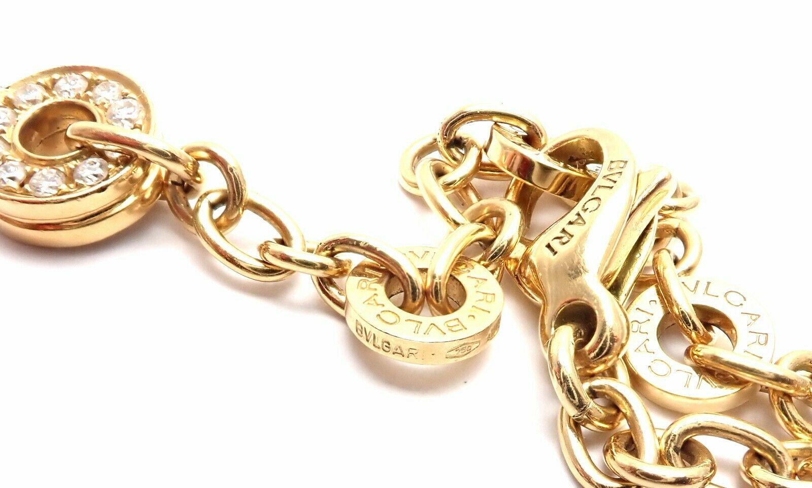 Brilliant Cut Bulgari Astrale Diamond Color Stone Yellow Gold Large Pendant Necklace