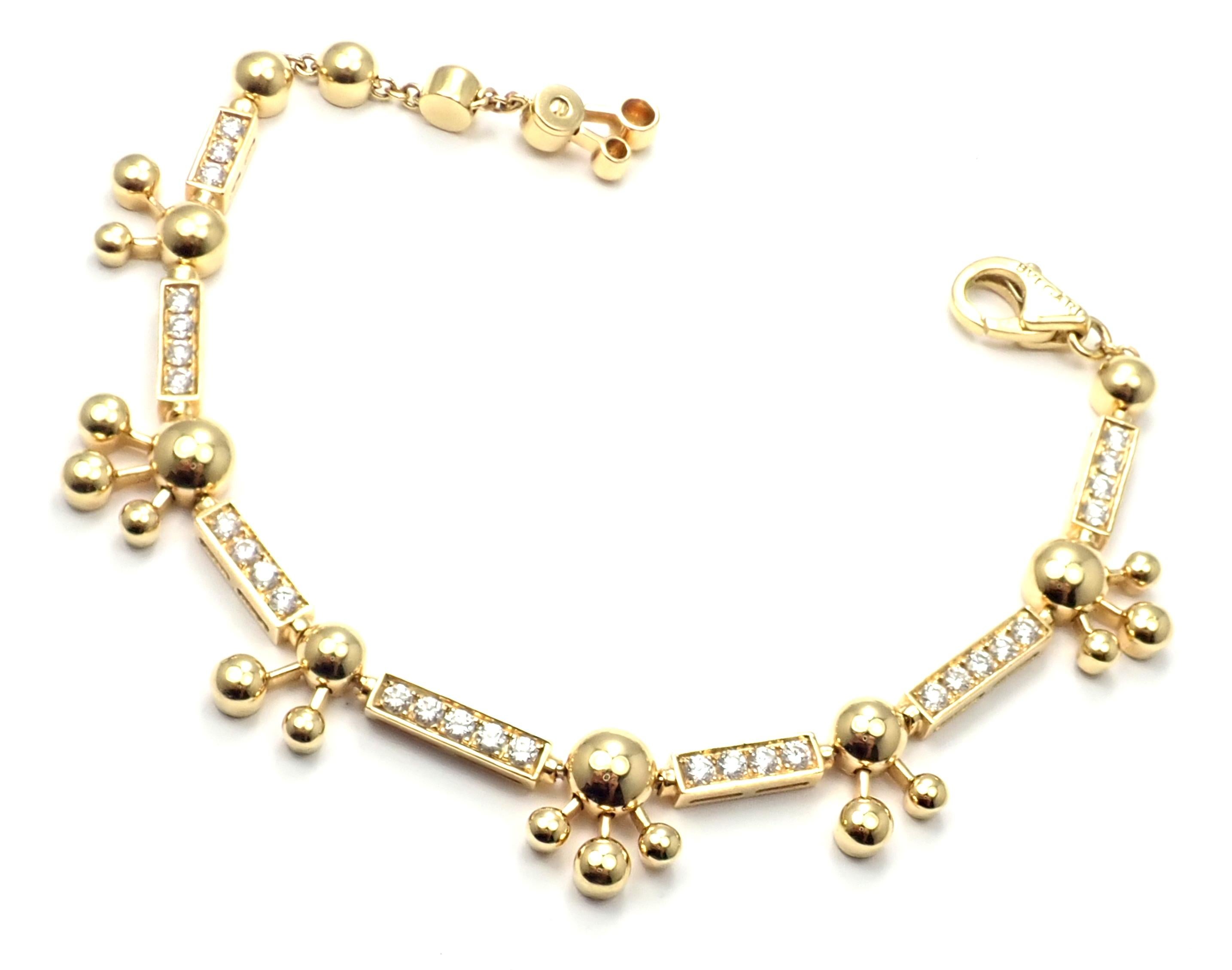Bulgari Astrale Diamond Link Yellow Gold Bracelet 2