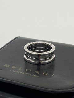 Bulgari B-Zero 1 18K 750 Weißgold 8,5 mm Band / Ring, Größe 53.