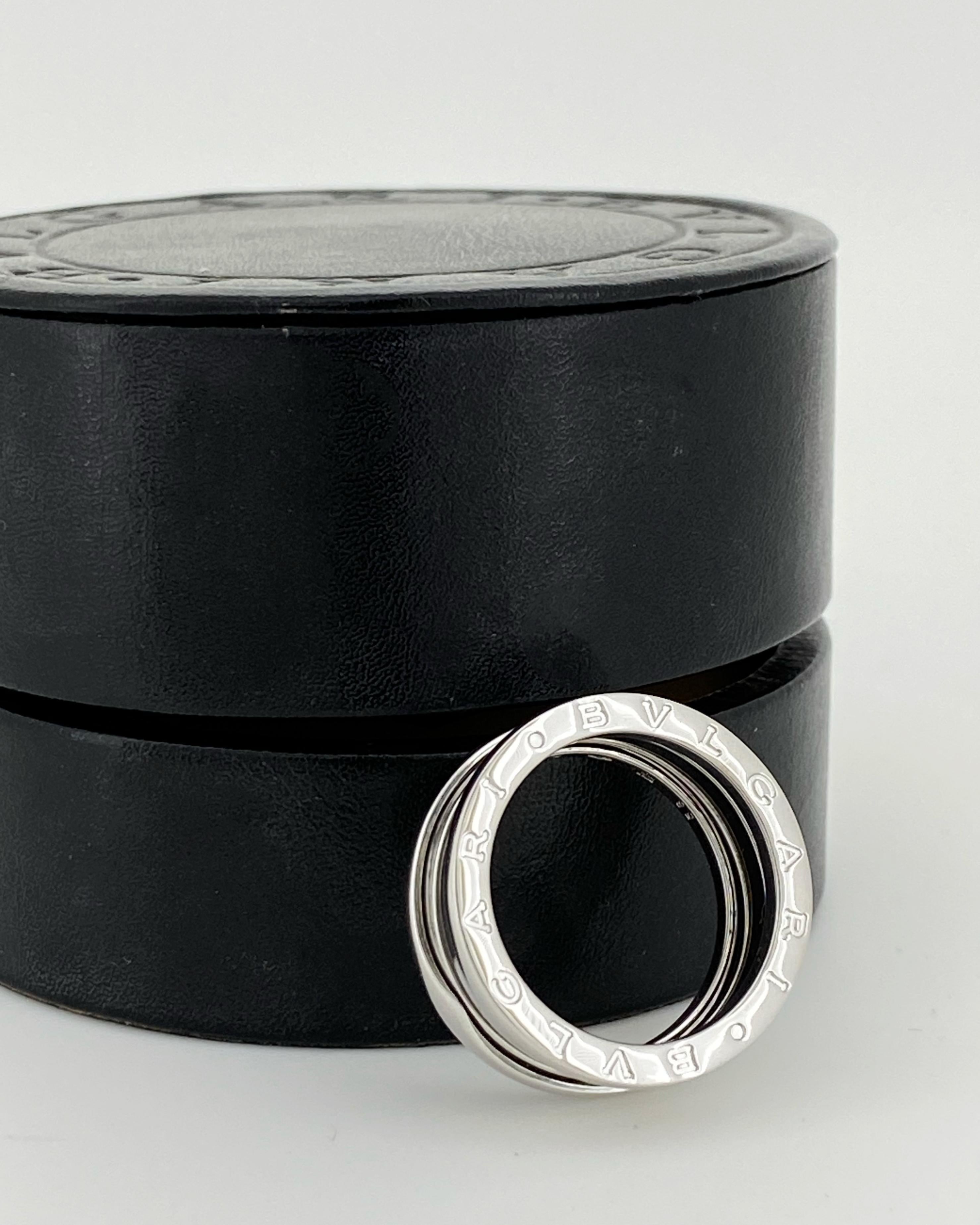 Bulgari B-Zero 1 18K 750 Weißgold Band / Ring, Größe 58 (Q). Wert in Höhe von 4200 $. 1