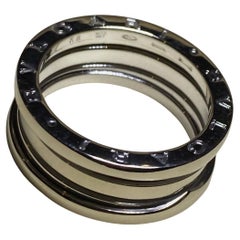 Bulgari B-Zero 1 18K 750 White Gold Band / Ring, size 58 (Q). Valued at $4200.