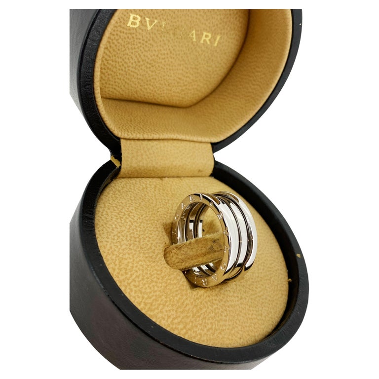 Bulgari B-Zero 18K 750 White Gold Band Ring, size 58 Valued at 