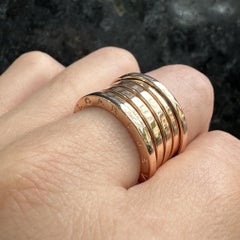Bulgari B. Zero 1, or rose 18 carats, 20e anniversaire, bague à anneau de 13,2 mm de large, taille 57
