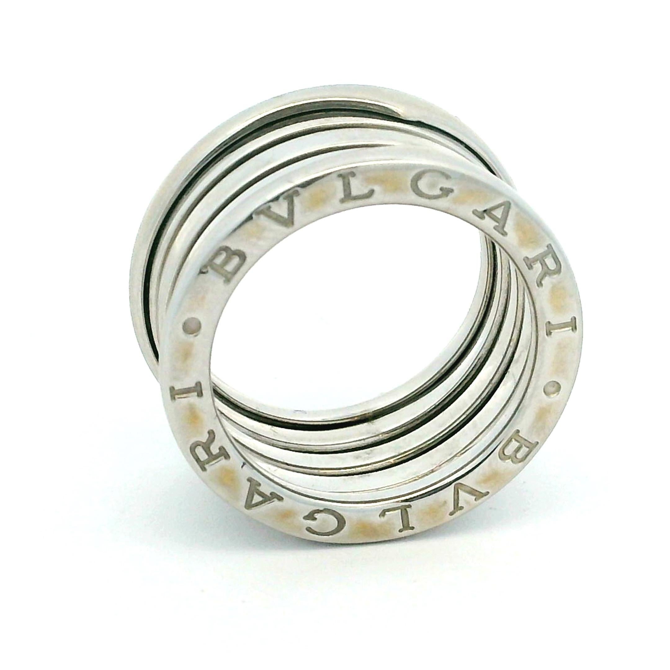 da uomo o donna Bulgari B Zero 1  Anello a 4 fasce in oro bianco 18K in vendita
