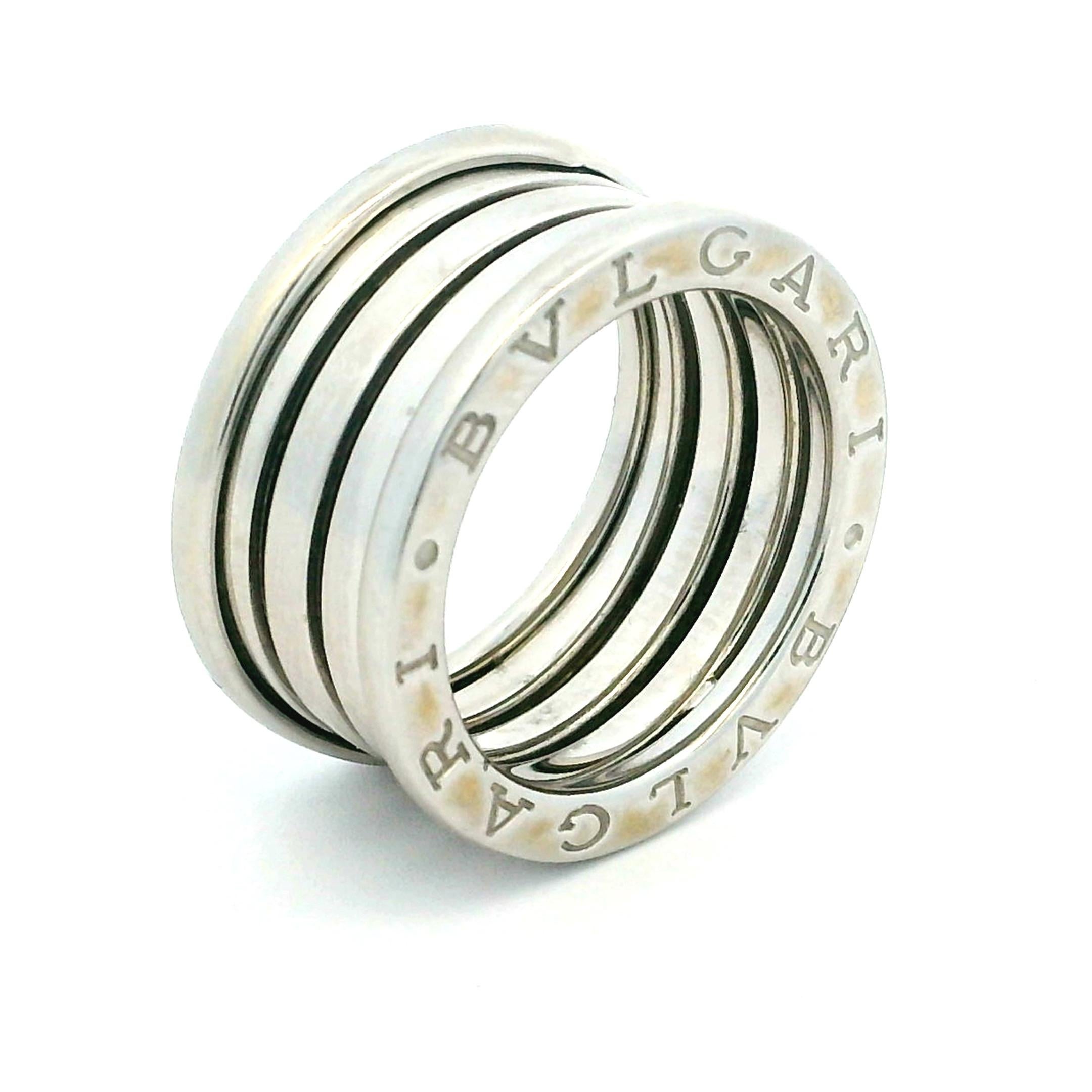 Bulgari B Zero 1  Anello a 4 fasce in oro bianco 18K in vendita 1