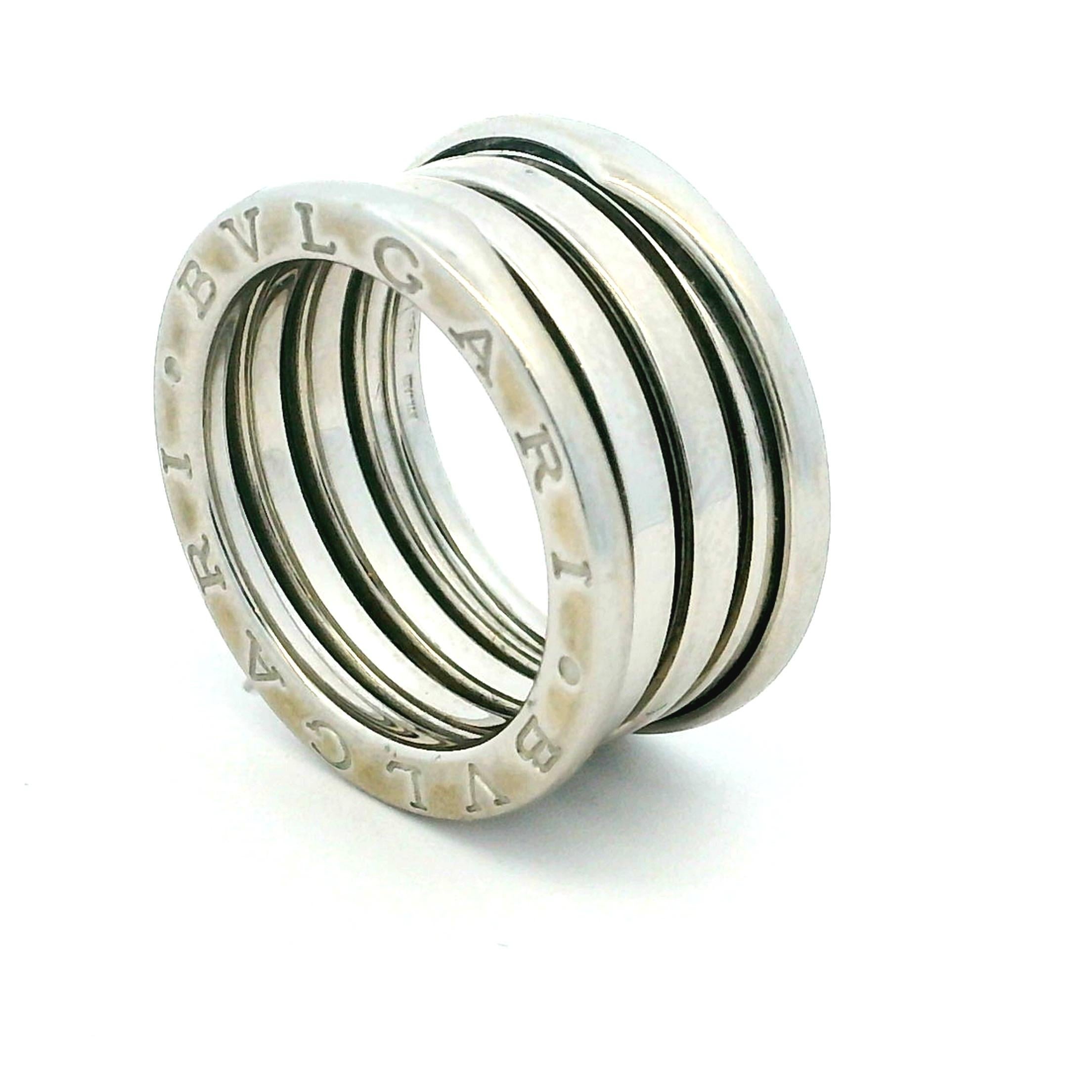 Bulgari B Zero 1  Anello a 4 fasce in oro bianco 18K in vendita 3