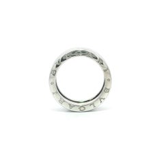 Anello Bulgari B. Zero 1 in oro bianco 18 carati, larghezza 7,8 mm, misura 54