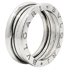 Anello Bulgari B. Zero 1 in oro bianco 18 carati, larghezza 7,8 mm, misura 54