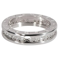 Anello Bulgari B Zero 1 con diamante a fascia unica in oro bianco 18 carati da 0,48 carati.