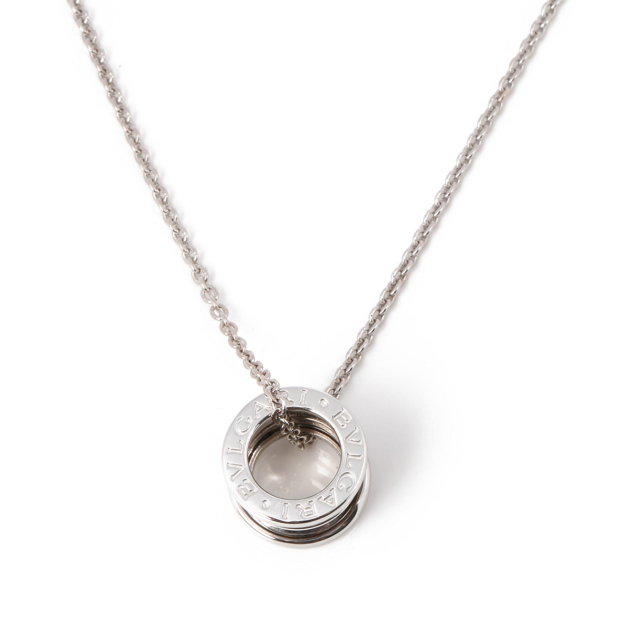 This necklace by Bulgari is from their B Zero 1 collection and features a distinctive three band spiral design in 18ct white gold. Complete with a Xupes presentation box. Our Xupes reference is J700 should you need to quote this.  