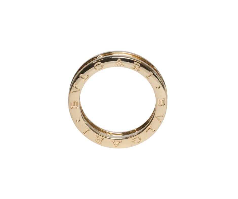 The iconic Bulgari B. Zero 1 Ring. 

Crafted in 18 karat Yellow Gold, this band is high polished and in excellent condition. 

The ring is a European size 58 and is stamped 
