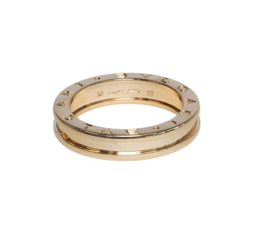 Modern Bulgari B. Zero 1 Ring in 18k Yellow Gold Size 58 For Sale