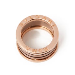 Bulgari B Zero 1 Roma Four Band 18 Carat Rose Gold and Bronze Ceramic Ring