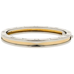 Bulgari B Zero 1 Steel and Gold Bangle Bracelet