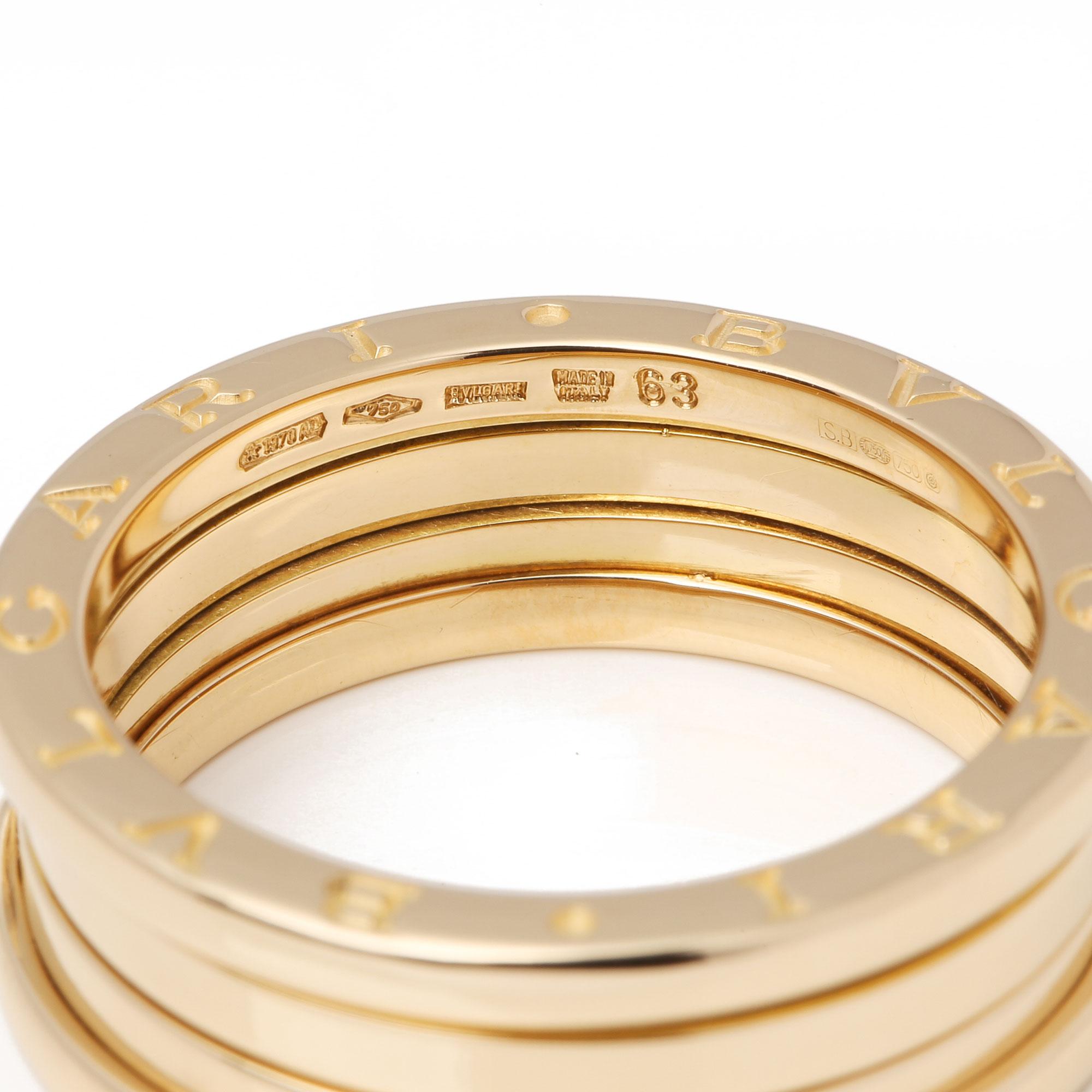 Contemporary Bulgari B Zero 1 Three-Row Band Ring