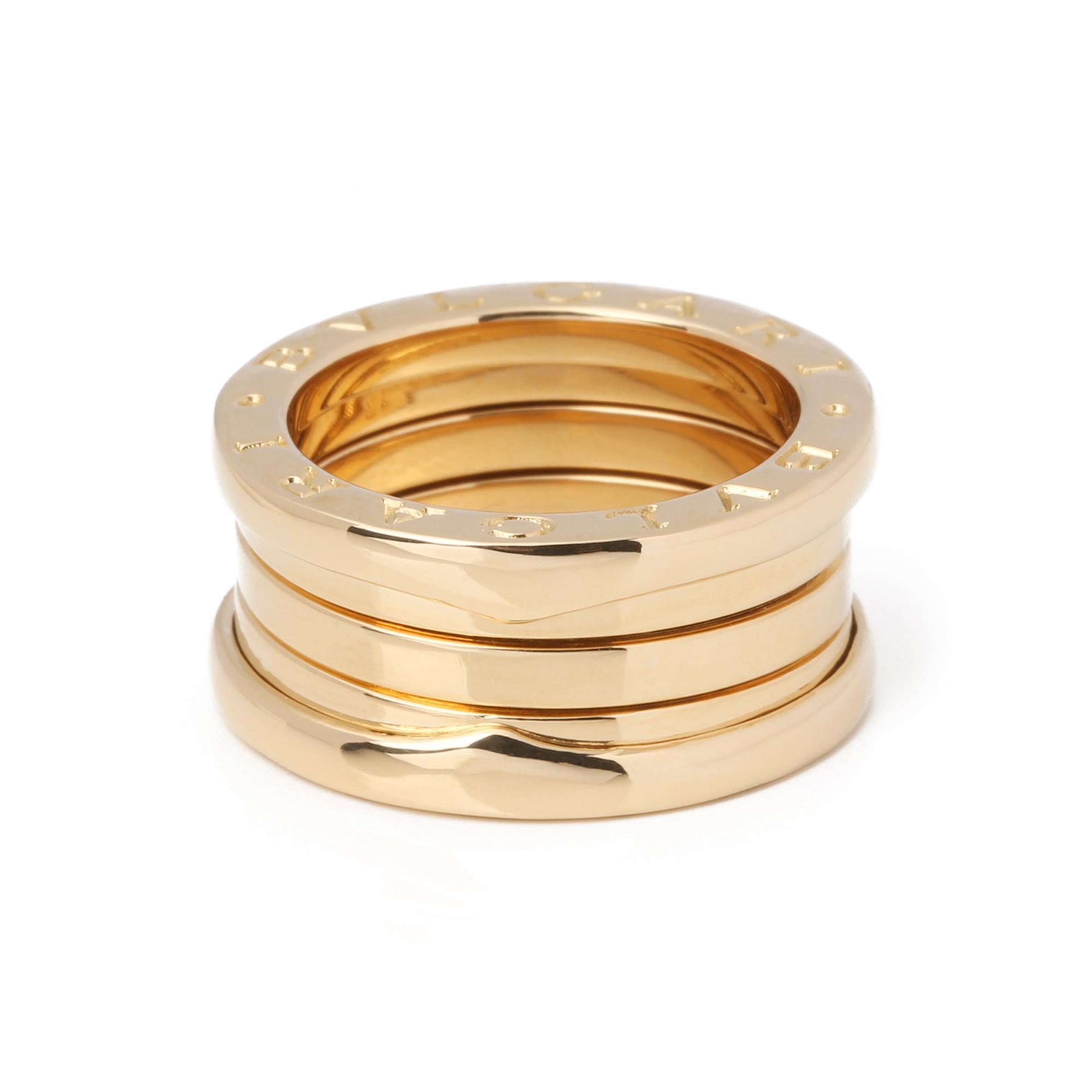 Bulgari B Zero 1 Dreireihiger Bandring für Damen oder Herren