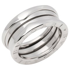 Bulgari 18ct White Gold Three Row B.Zero1 Ring