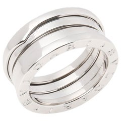 Used Bulgari 18ct White Gold Three Row B.Zero1 Ring