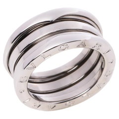 Bulgari 18ct White Gold Three Row B.Zero1 Ring