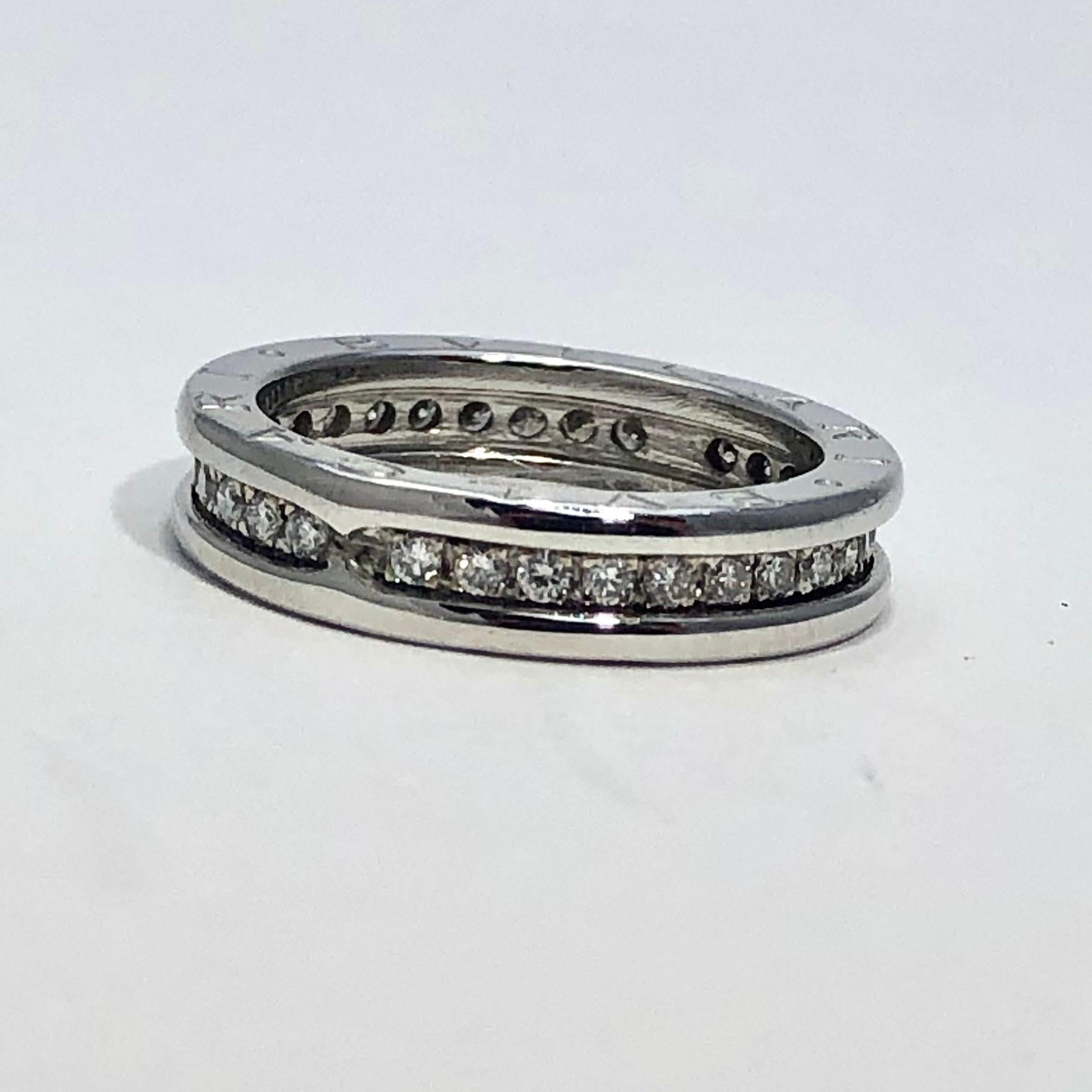 Bulgari B Zero 1 White Gold Ring with One Row of Diamonds For Sale at ...