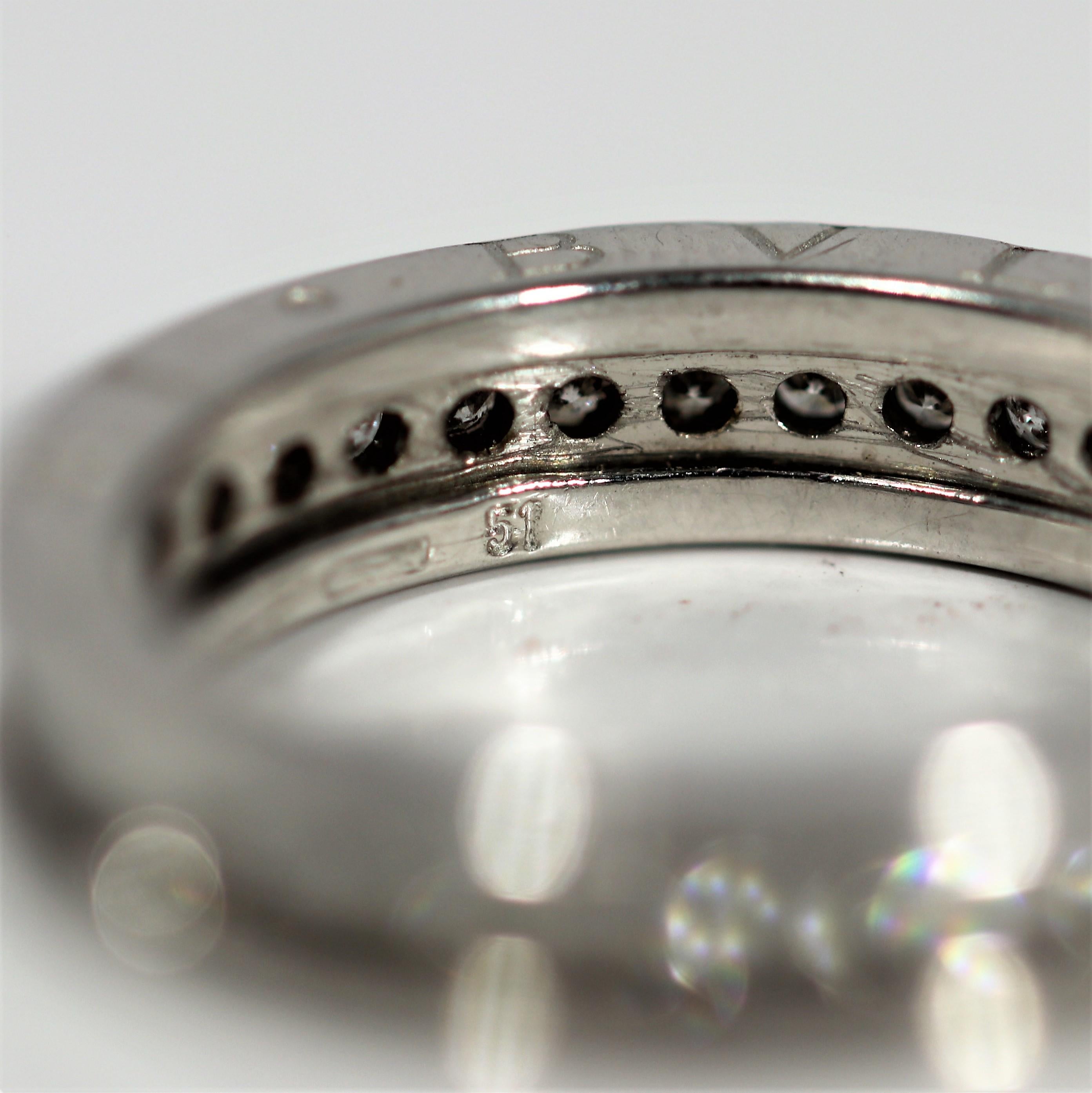 Women's Bulgari  B Zero 1 White Gold Ring with One Row of Diamonds