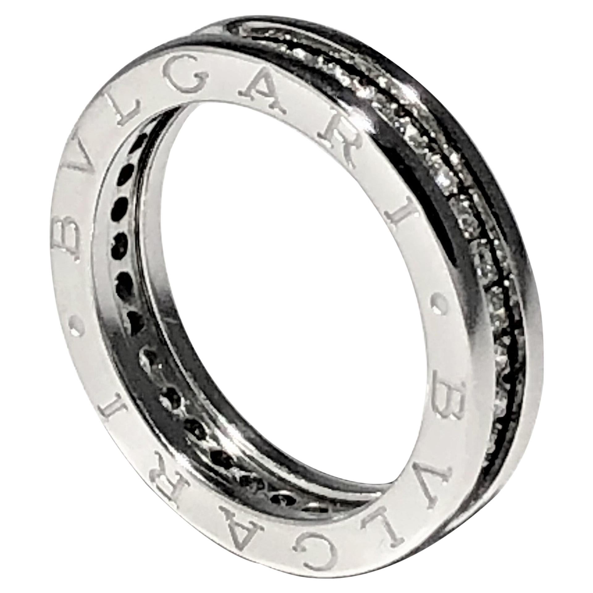 Bulgari B Zero 1 White Gold Ring with One Row of Diamonds For Sale at  1stDibs | bvlgari ring, bulgari ring, blvgari ring