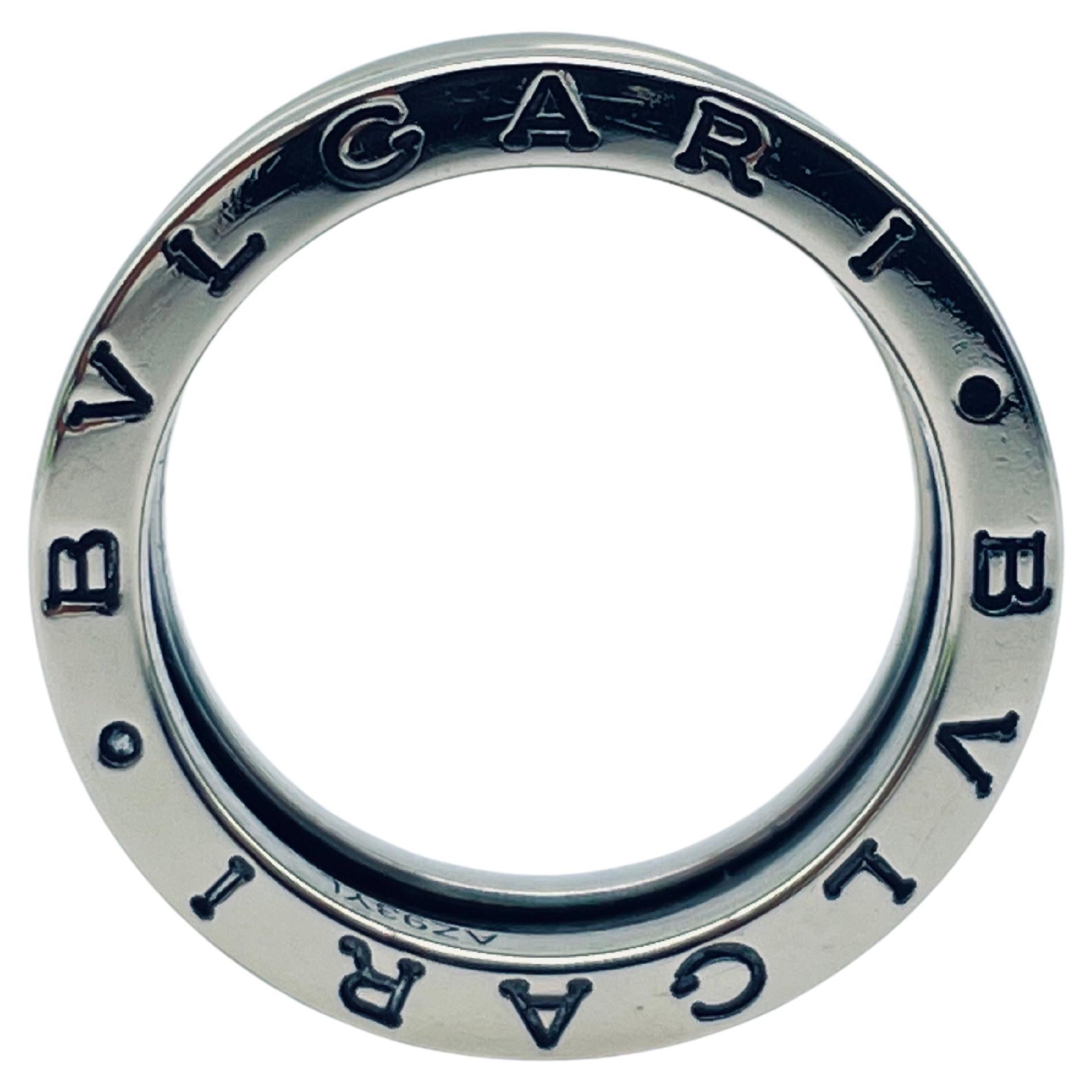 Bulgari B Zero Band Ring in 18k White Gold In Good Condition For Sale In Berlin, BE