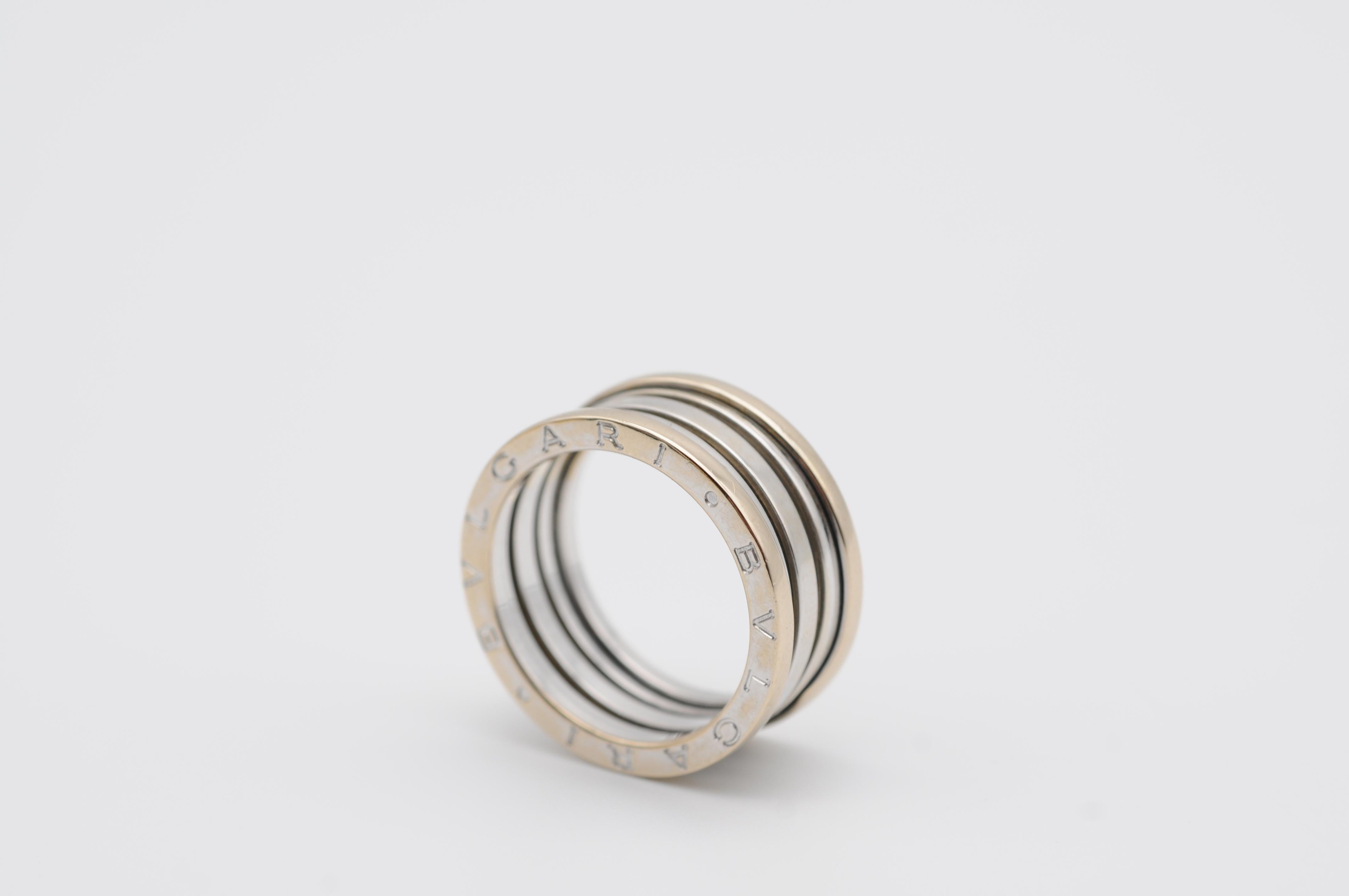 Bulgari B Zero Band Ring in 18K White Gold In Good Condition For Sale In Berlin, BE