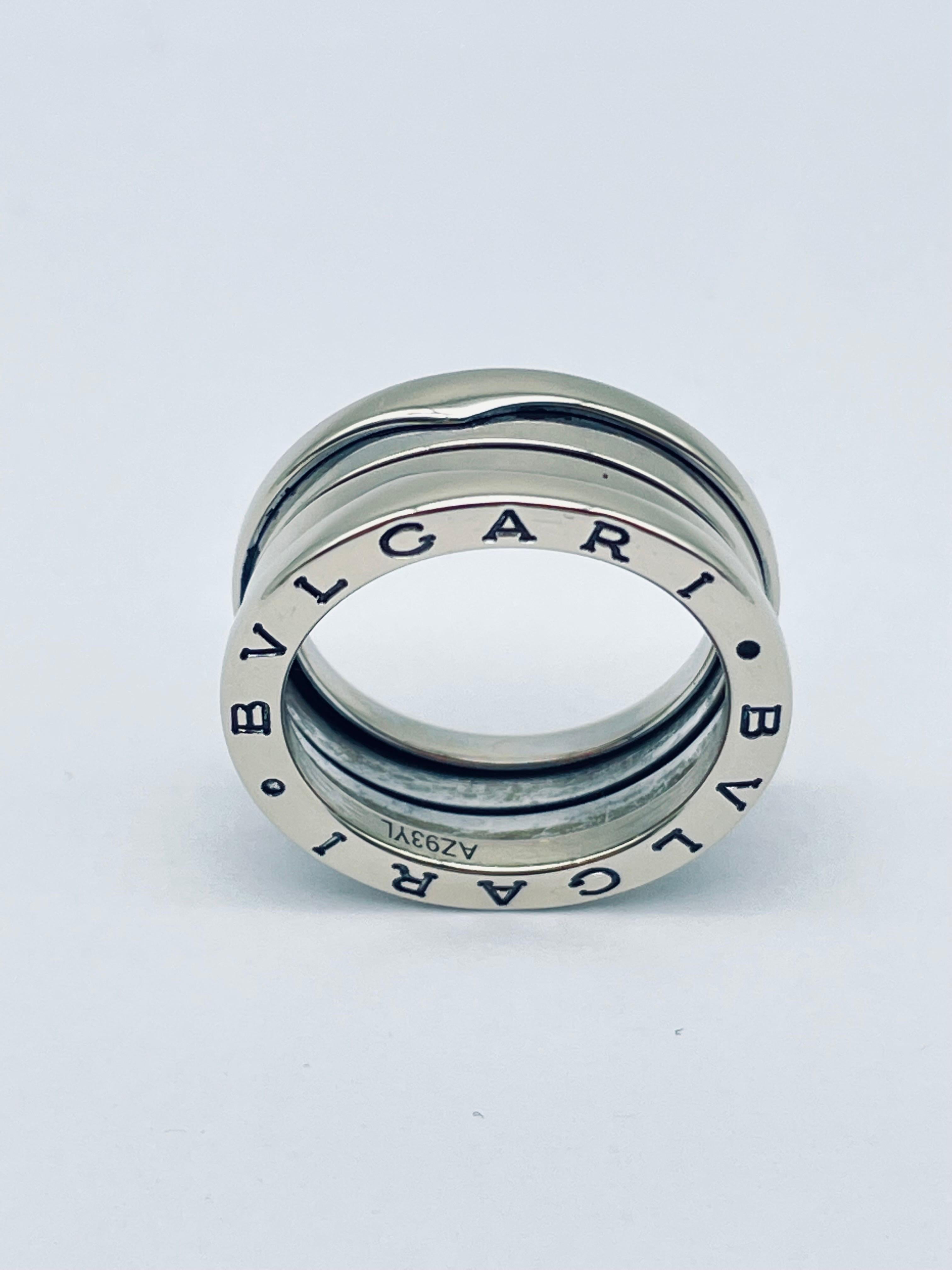 Bulgari B Zero Band Ring in 18k White Gold For Sale 3