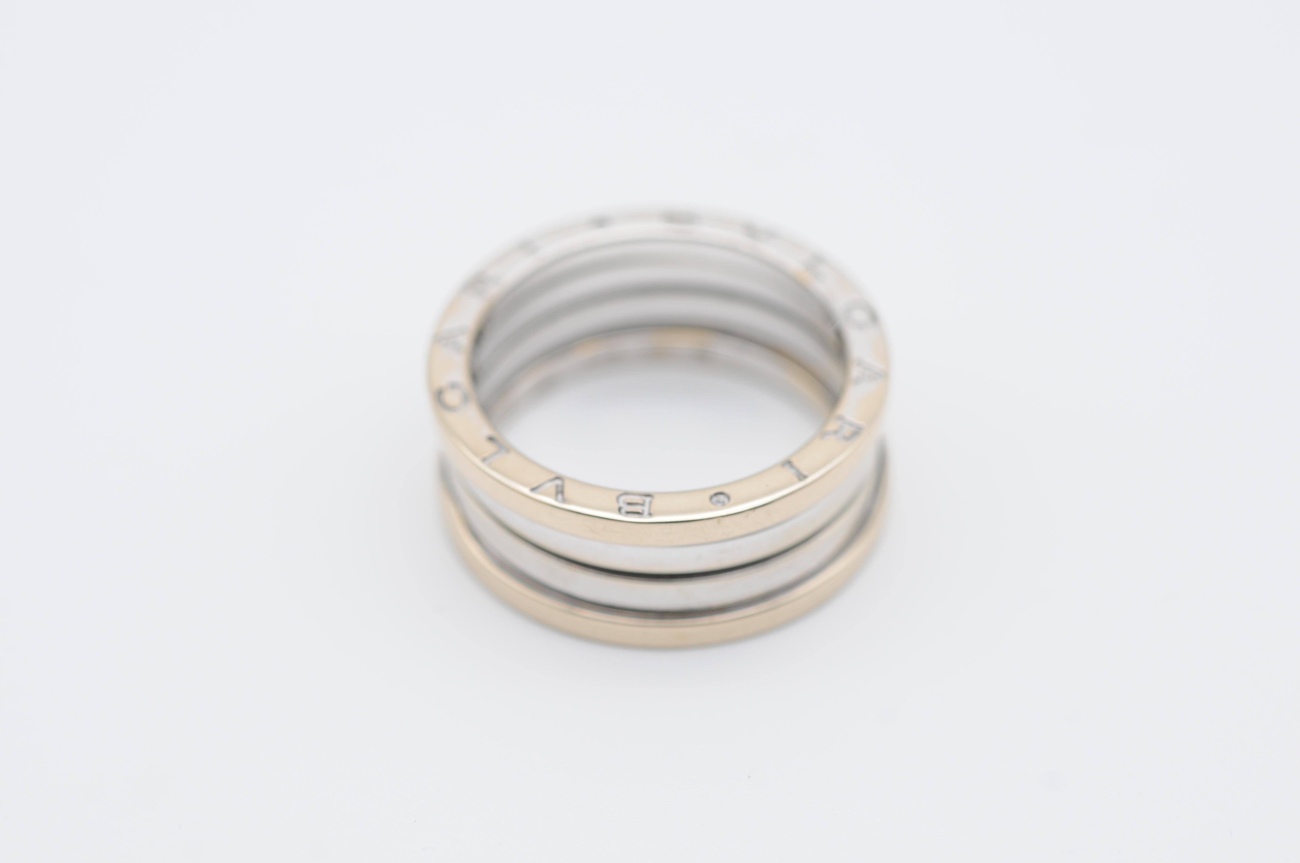 Bulgari B Zero Band Ring in 18K White Gold For Sale 2