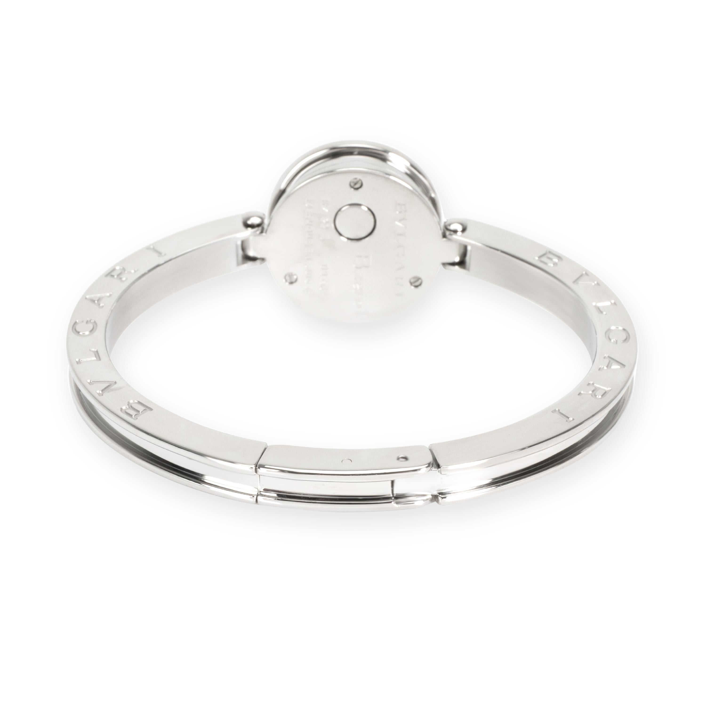 Bulgari B Zero BZ 22 S Women's Watch in  Stainless Steel

SKU: 103688

PRIMARY DETAILS
Brand: Bulgari
Model: B Zero
Country of Origin: Switzerland
Movement Type: Quartz: Battery
Year of Manufacture: 2010-2019
Condition: Retail price 2,950 USD. In