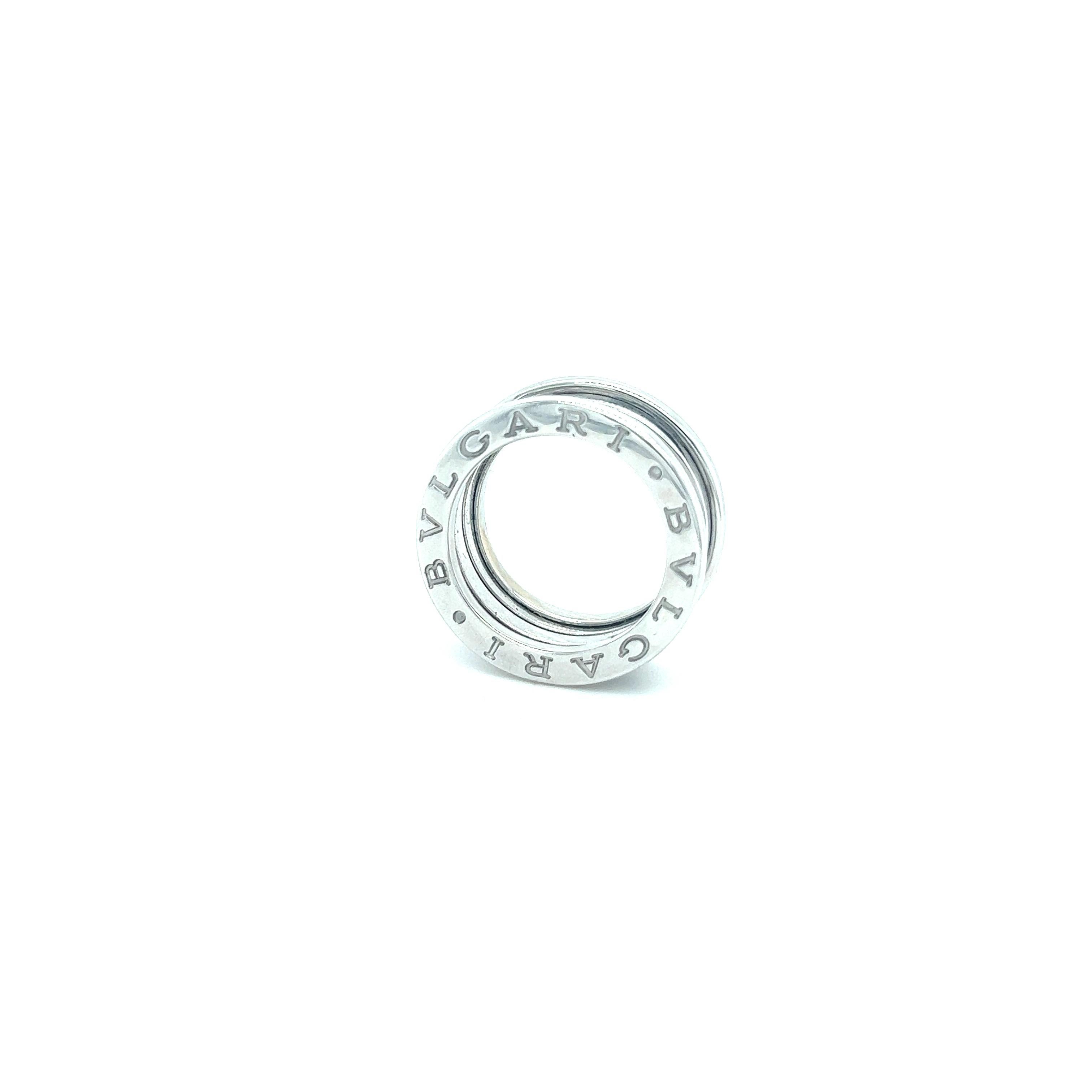 Contemporary Bulgari B-Zero ring, white gold size 48 model number 323530 For Sale